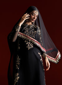 4 Piece Chiffon Embroidered Dress - Meher Noor