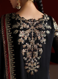4 Piece Chiffon Embroidered Dress - Meher Noor