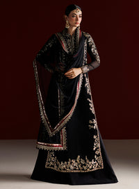 4 Piece Chiffon Embroidered Dress - Meher Noor